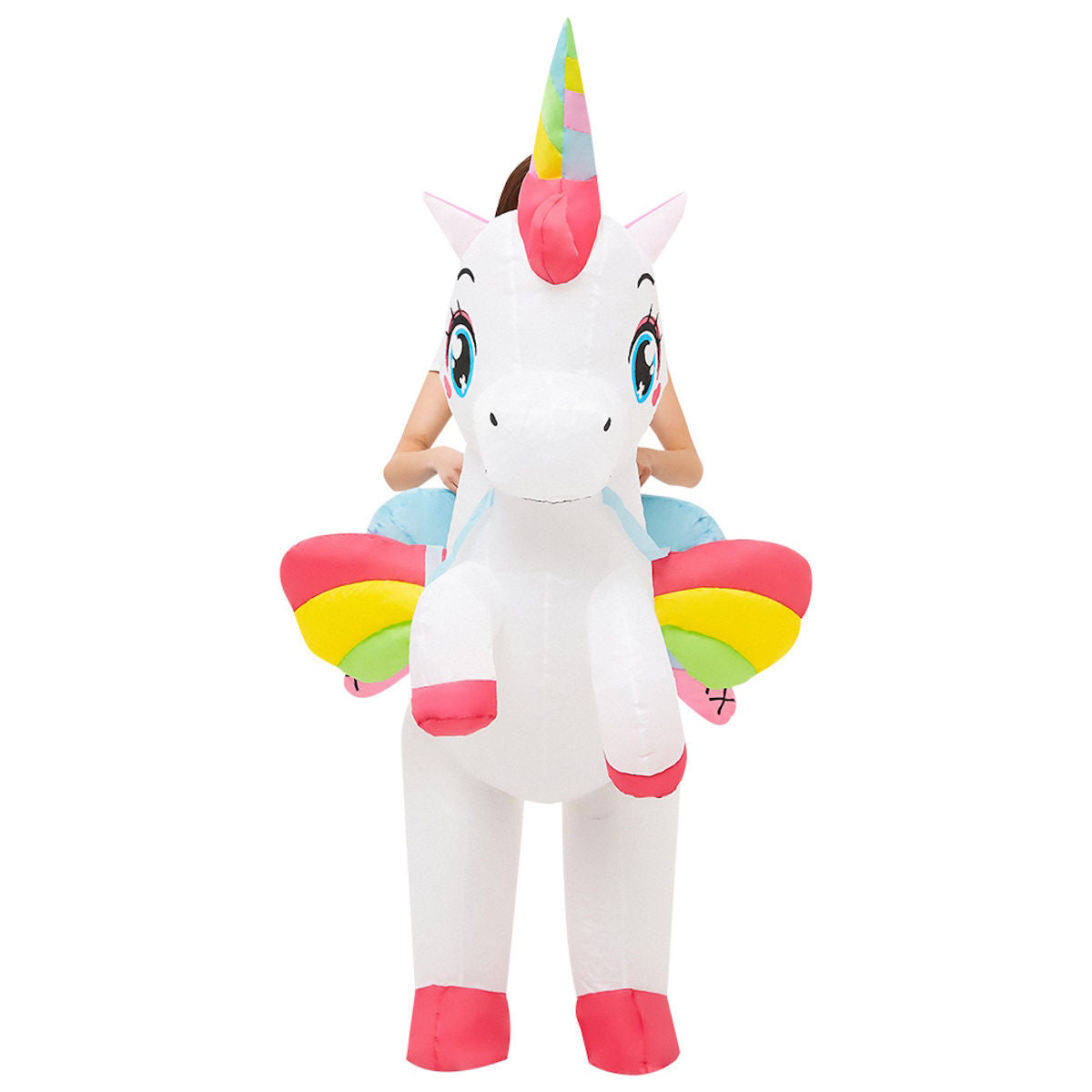Kids Inflatable Unicorn Ride on Costume Blow Up - ChildAngle