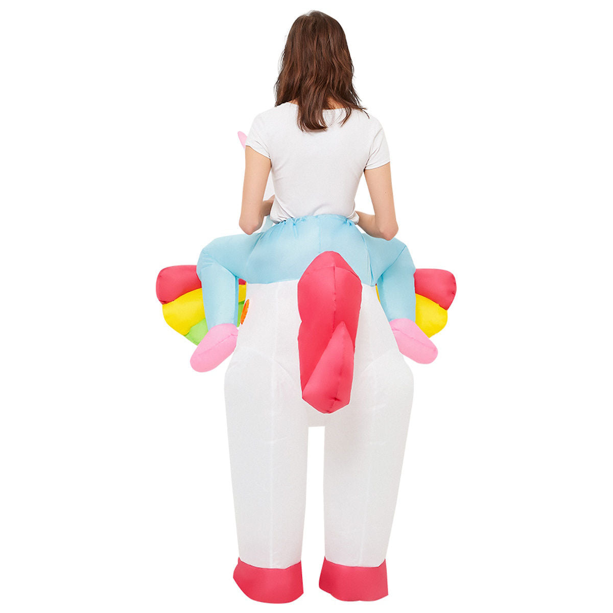 Kids Inflatable Unicorn Ride on Costume Blow Up - ChildAngle