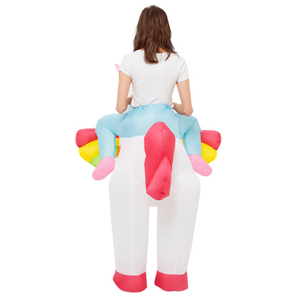 Kids Inflatable Unicorn Ride on Costume Blow Up - ChildAngle