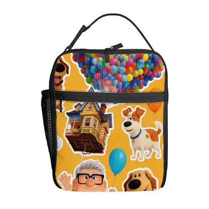 Cartoon Up Carl Balloon House Lunch Bag Portable Lunch Tote - ChildAngle