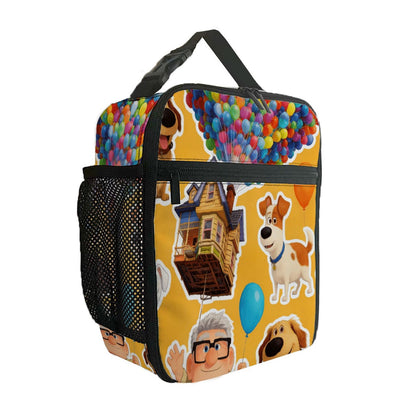 Cartoon Up Carl Balloon House Lunch Bag Portable Lunch Tote - ChildAngle
