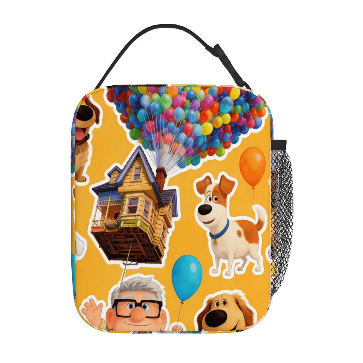 Cartoon Up Carl Balloon House Lunch Bag Portable Lunch Tote - ChildAngle