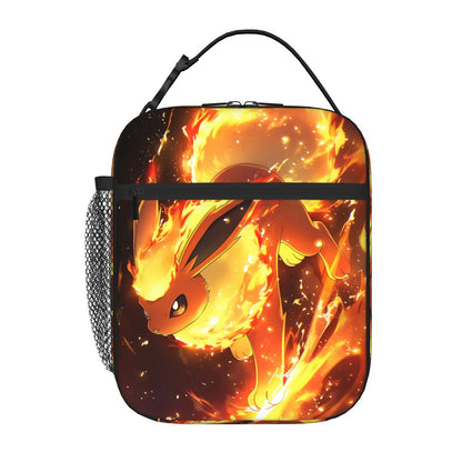 Pikachu Charizard Flareon Pokemon Insulated Lunch Bag Portable Lunch Tote - ChildAngle