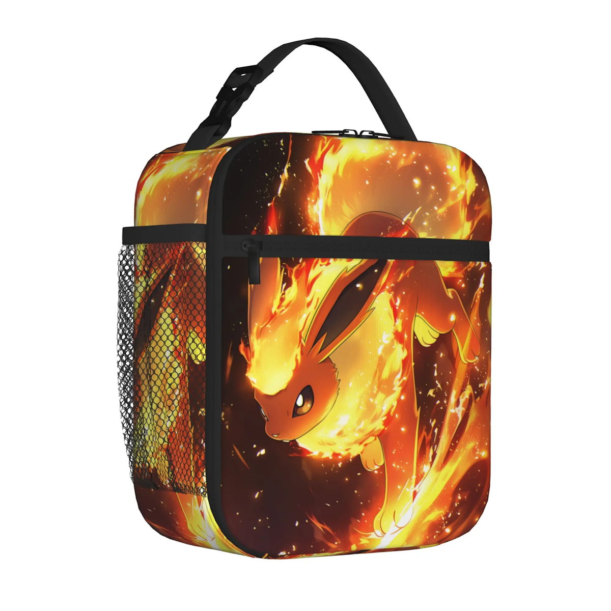 Pikachu Charizard Flareon Pokemon Insulated Lunch Bag Portable Lunch Tote - ChildAngle