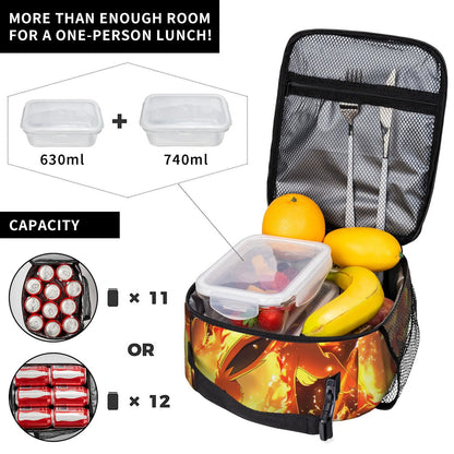 Pikachu Charizard Flareon Pokemon Insulated Lunch Bag Portable Lunch Tote - ChildAngle