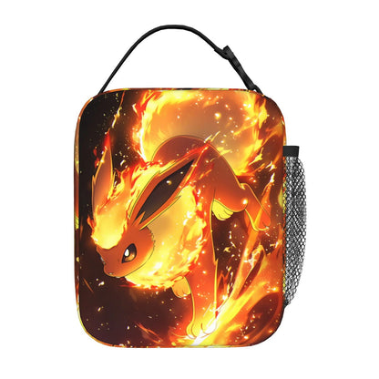 Pikachu Charizard Flareon Pokemon Insulated Lunch Bag Portable Lunch Tote - ChildAngle