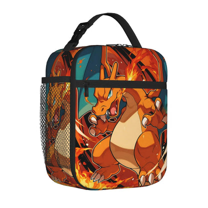 Pikachu Charizard Flareon Pokemon Insulated Lunch Bag Portable Lunch Tote - ChildAngle
