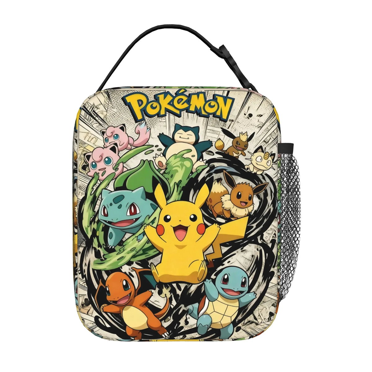Pikachu Charizard Flareon Pokemon Insulated Lunch Bag Portable Lunch Tote - ChildAngle