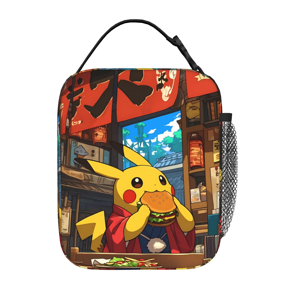Pikachu Charizard Flareon Pokemon Insulated Lunch Bag Portable Lunch Tote - ChildAngle