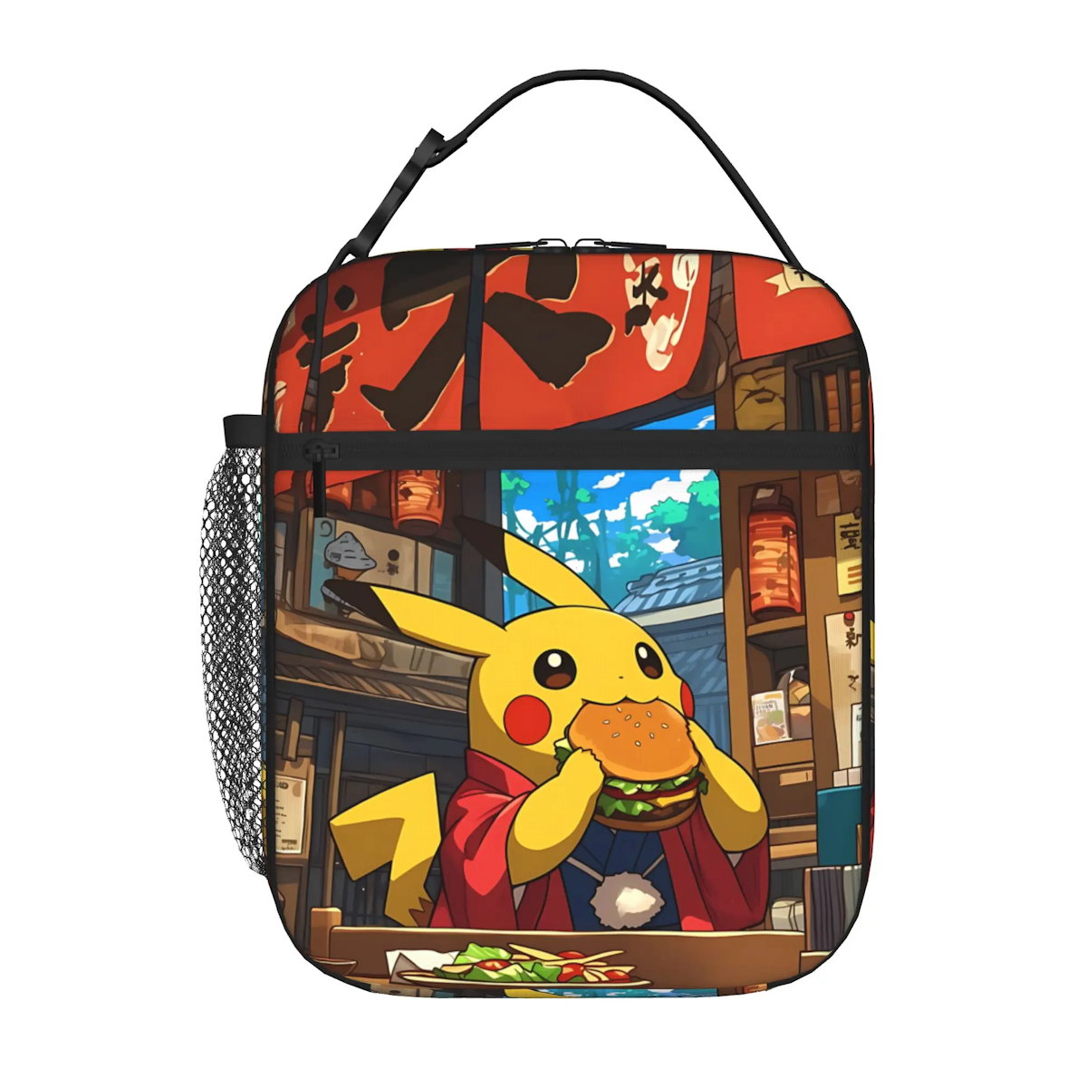 Pikachu Charizard Flareon Pokemon Insulated Lunch Bag Portable Lunch Tote - ChildAngle