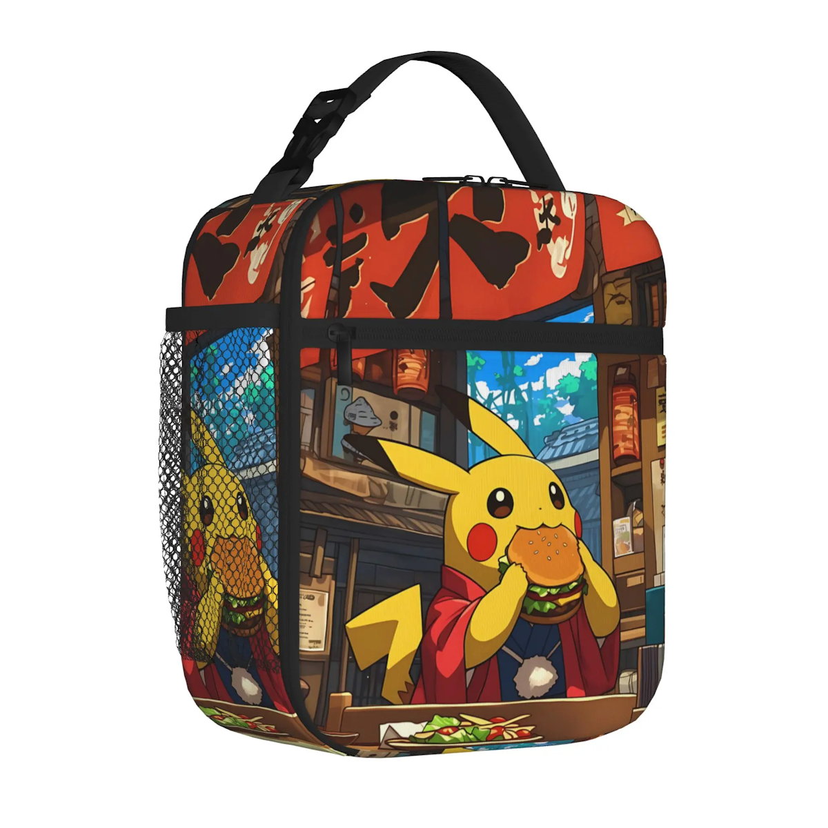Pikachu Charizard Flareon Pokemon Insulated Lunch Bag Portable Lunch Tote - ChildAngle