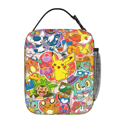 Pikachu Charizard Flareon Pokemon Insulated Lunch Bag Portable Lunch Tote - ChildAngle