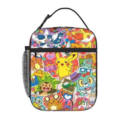 Pikachu Charizard Flareon Pokemon Insulated Lunch Bag Portable Lunch Tote - ChildAngle