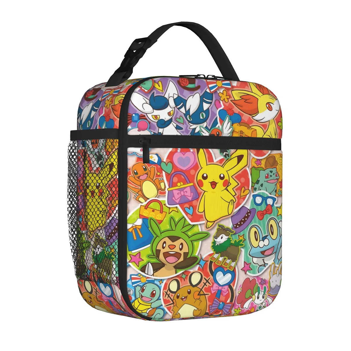 Pikachu Charizard Flareon Pokemon Insulated Lunch Bag Portable Lunch Tote - ChildAngle