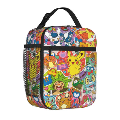 Pikachu Charizard Flareon Pokemon Insulated Lunch Bag Portable Lunch Tote - ChildAngle