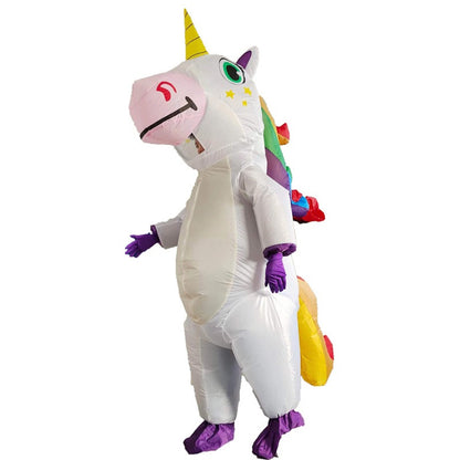 Kids Blow Up Unicorn Costume Pony Halloween - ChildAngle