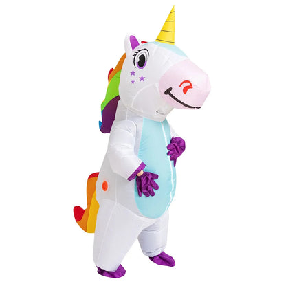 Kids Blow Up Unicorn Costume Pony Halloween - ChildAngle