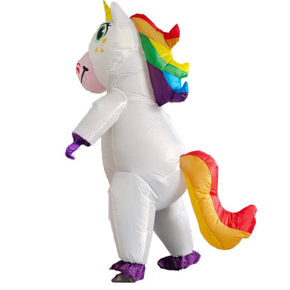 Kids Blow Up Unicorn Costume Pony Halloween - ChildAngle
