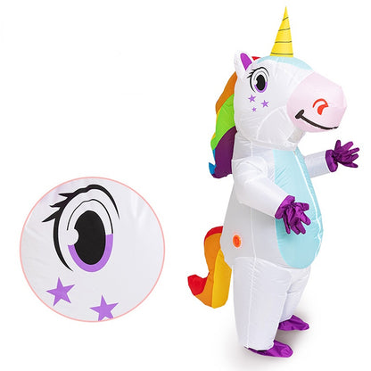 Kids Blow Up Unicorn Costume Pony Halloween - ChildAngle