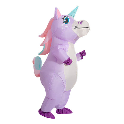 Kids Blow Up Unicorn Costume Pony Halloween - ChildAngle