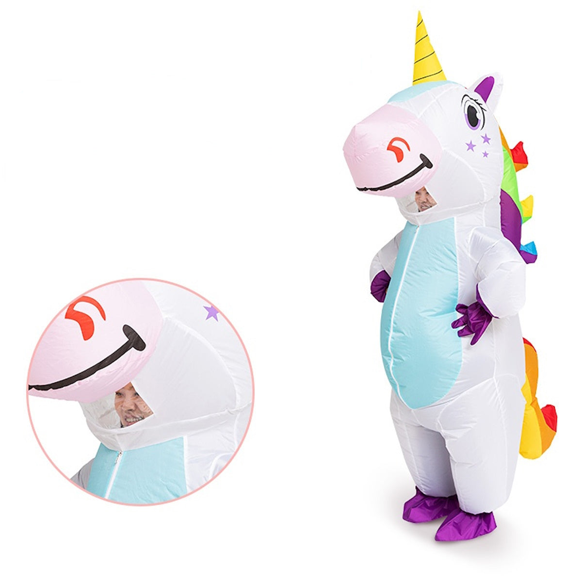 Kids Blow Up Unicorn Costume Pony Halloween - ChildAngle