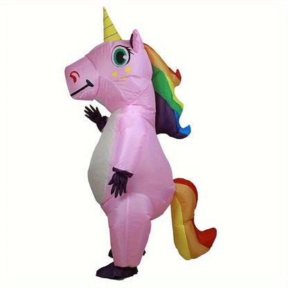 Kids Blow Up Unicorn Costume Pony Halloween - ChildAngle