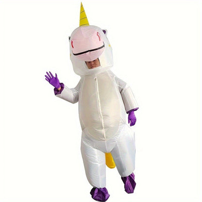 Kids Blow Up Unicorn Costume Pony Halloween - ChildAngle