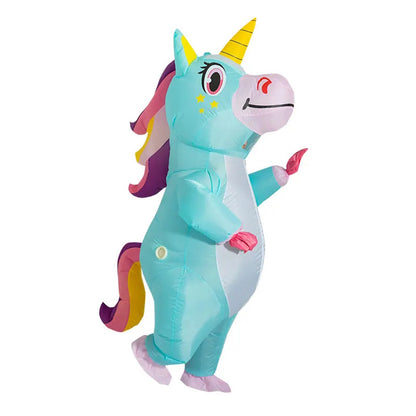 Kids Blow Up Unicorn Costume Pony Halloween - ChildAngle