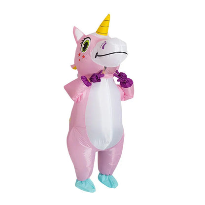 Kids Blow Up Unicorn Costume Pony Halloween - ChildAngle