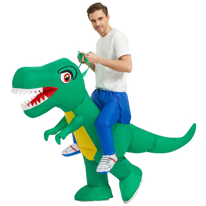 Kids Riding Dinosaur Costume Halloween Blow up Costume - ChildAngle