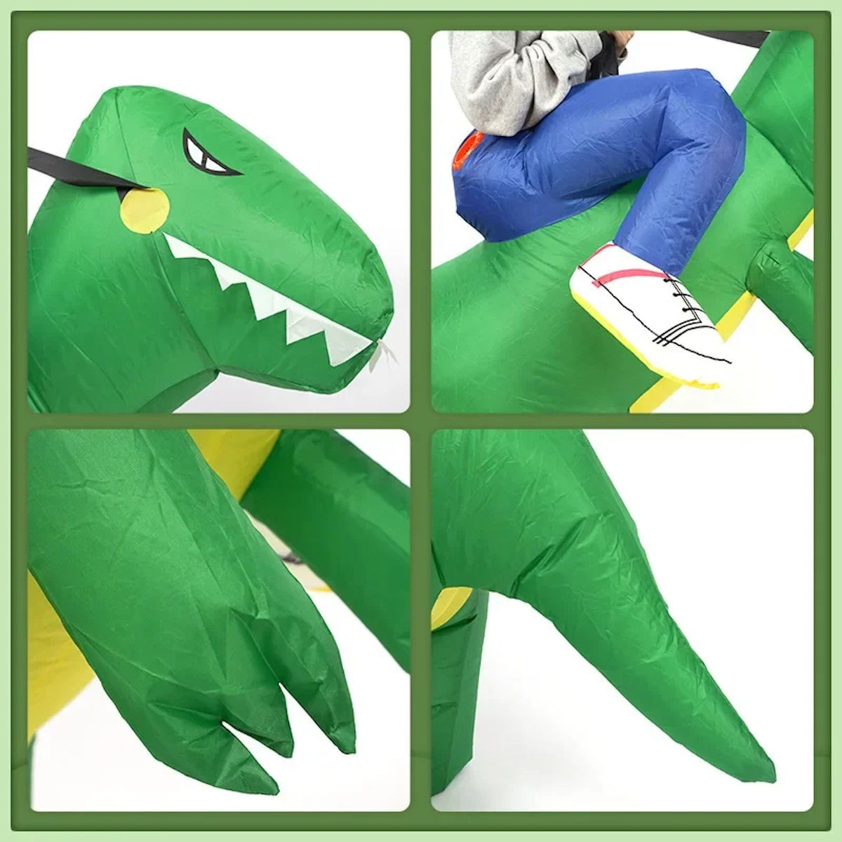 Kids Riding Dinosaur Costume Halloween Blow up Costume - ChildAngle