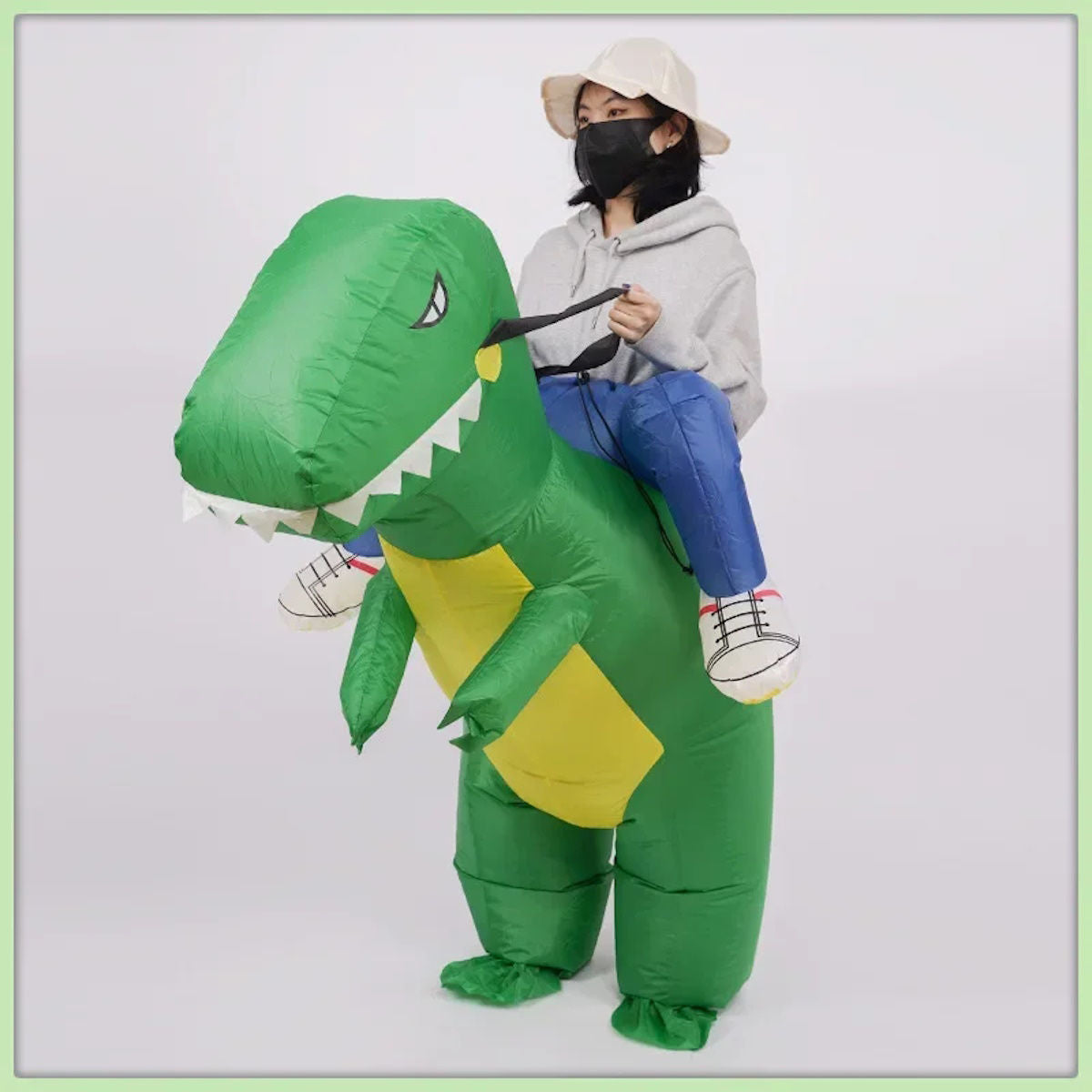Kids Riding Dinosaur Costume Halloween Blow up Costume - ChildAngle