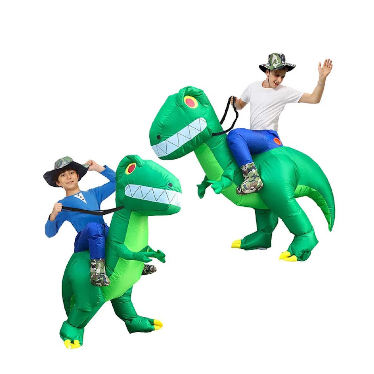 Kids Riding Dinosaur Costume Halloween Blow up Costume - ChildAngle