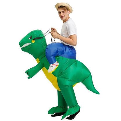 Kids Riding Dinosaur Costume Halloween Blow up Costume - ChildAngle