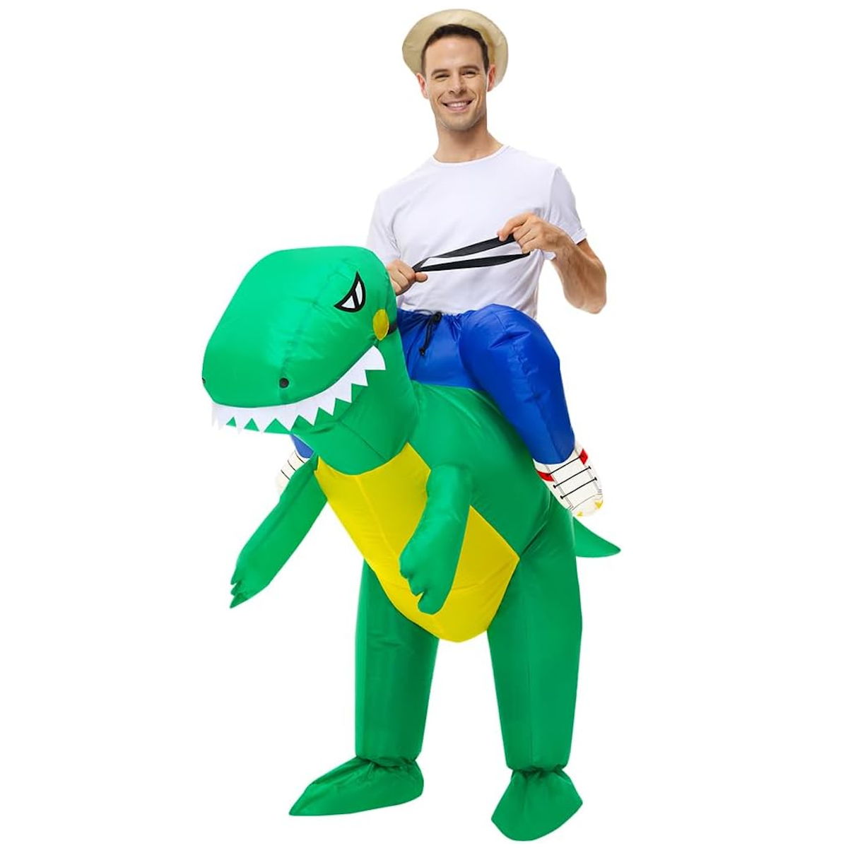 Kids Riding Dinosaur Costume Halloween Blow up Costume - ChildAngle