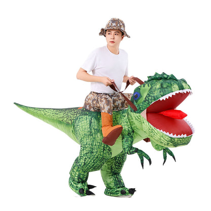 Kids Riding T Rex Costume Halloween Blow up Costume - ChildAngle