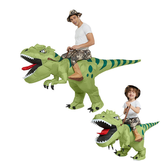 Kids Riding T Rex Costume Halloween Blow up Costume - ChildAngle