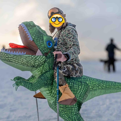 Kids Riding T Rex Costume Halloween Blow up Costume - ChildAngle