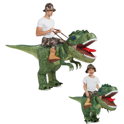 Kids Riding T Rex Costume Halloween Blow up Costume - ChildAngle