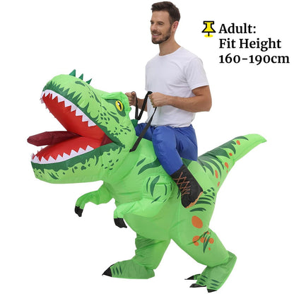 Kids Riding T Rex Costume Halloween Blow up Costume - ChildAngle