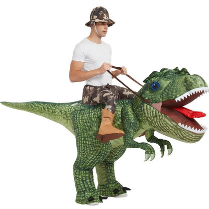 Kids Riding T Rex Costume Halloween Blow up Costume - ChildAngle