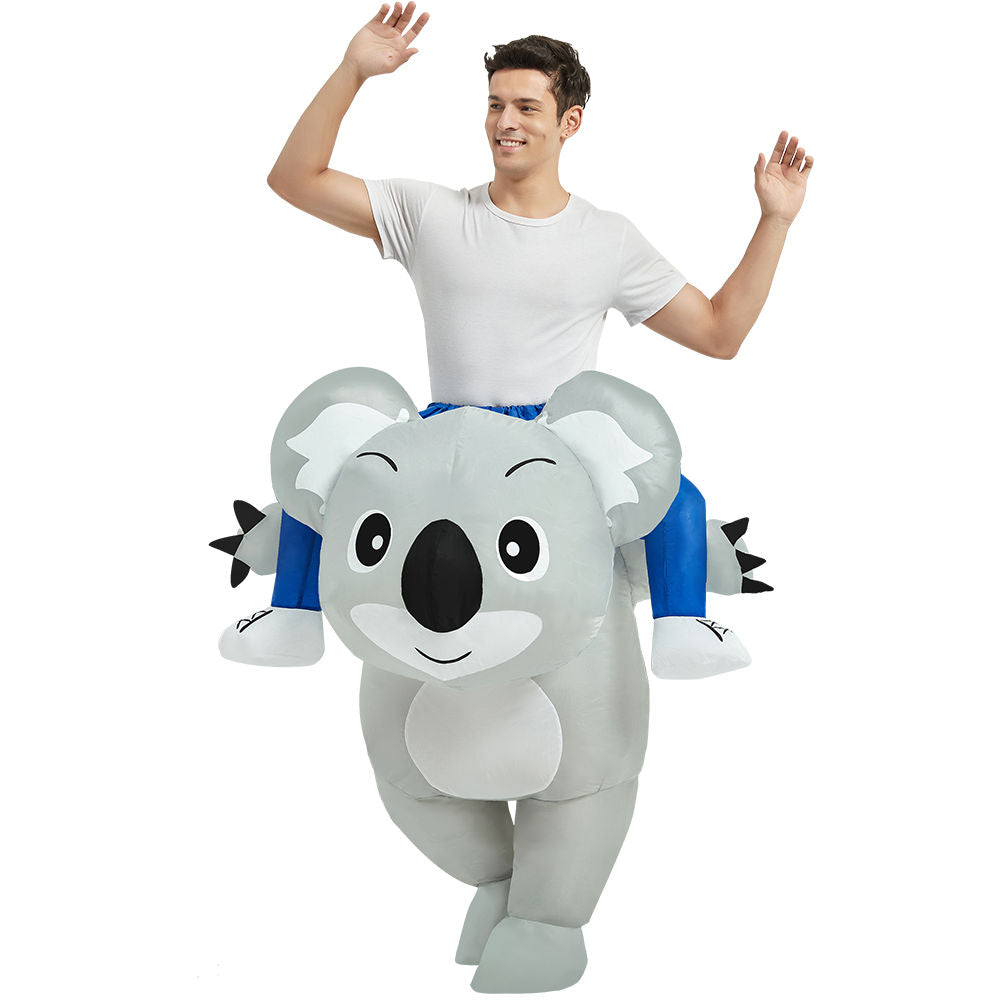 Teens Animal Giraffe Hog Fish Inflatable Animal Riding Costumes - ChildAngle