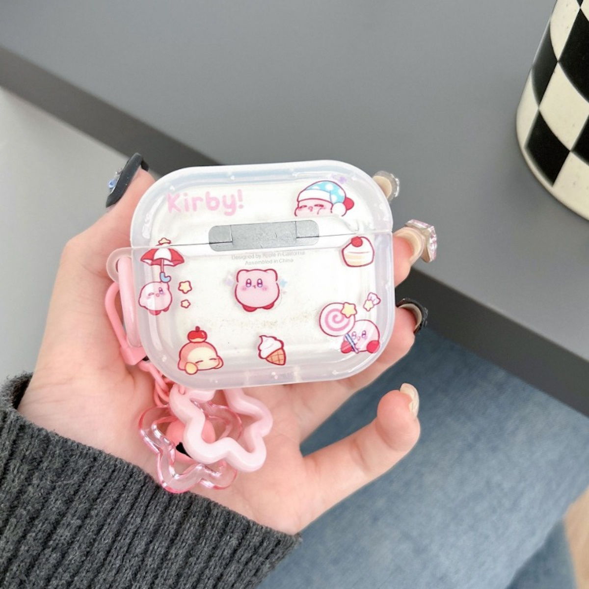 Transparent Kawaii AirPod Case Sanrio AirPods Case With pendant - ChildAngle