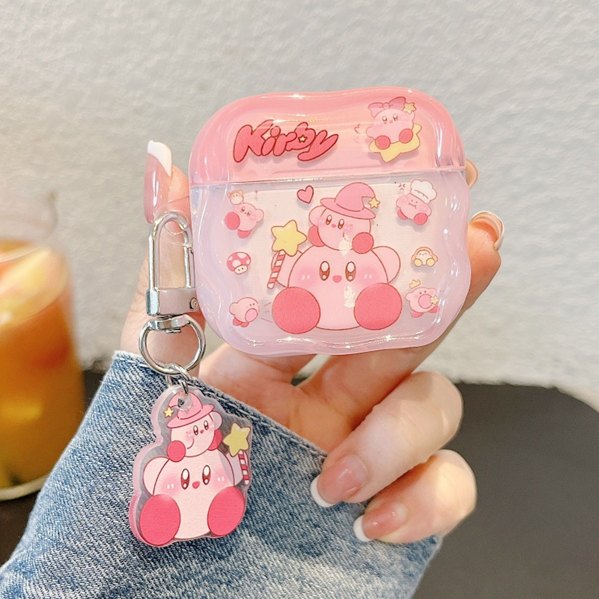 Transparent Kawaii AirPod Case Sanrio AirPods Case With pendant - ChildAngle