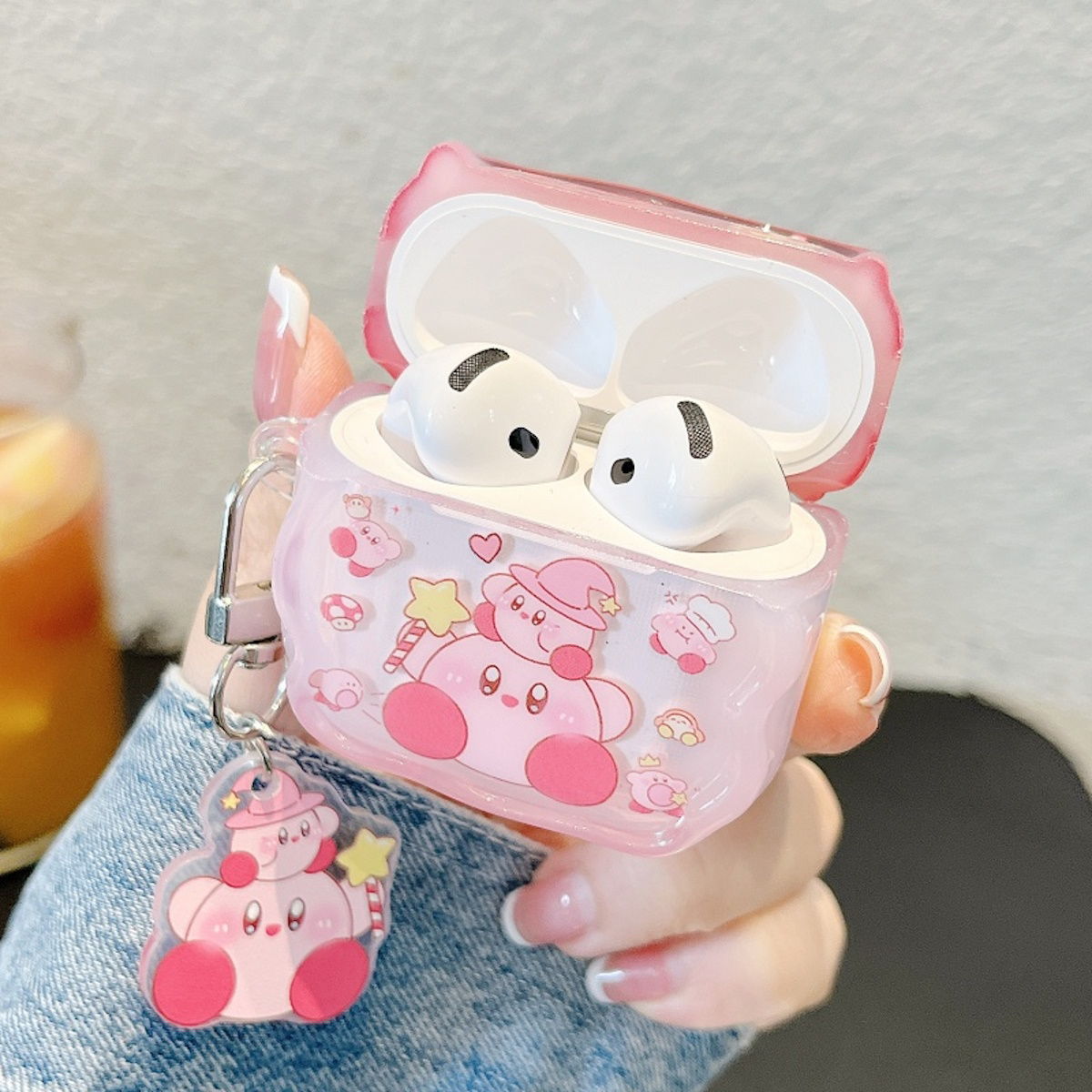 Transparent Kawaii AirPod Case Sanrio AirPods Case With pendant - ChildAngle
