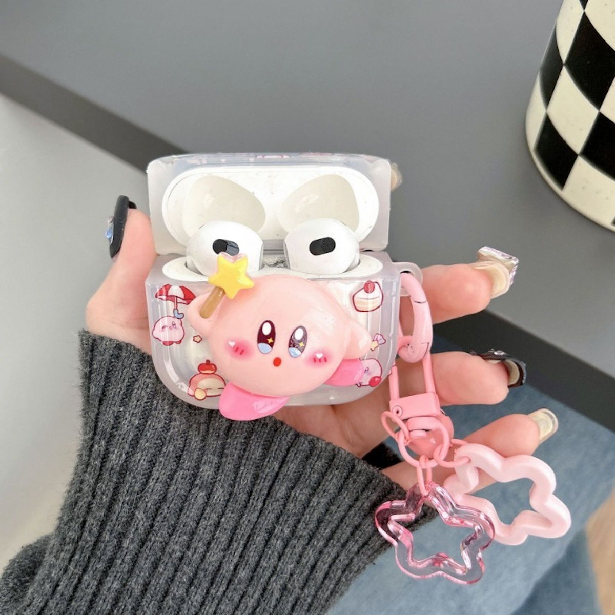 Transparent Kawaii AirPod Case Sanrio AirPods Case With pendant - ChildAngle
