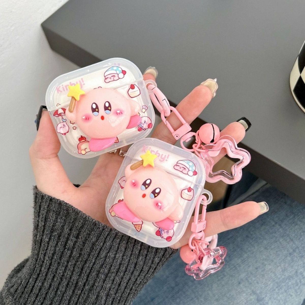 Transparent Kawaii AirPod Case Sanrio AirPods Case With pendant - ChildAngle