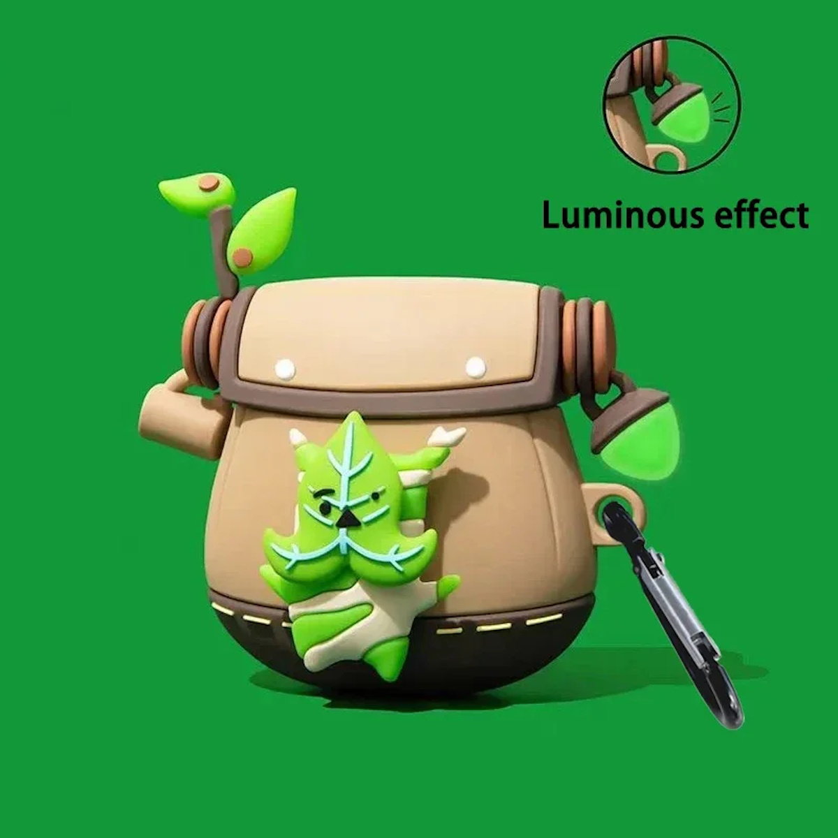 Korok AirPods Case with tree leaves design and luminous effect - ChildAngle