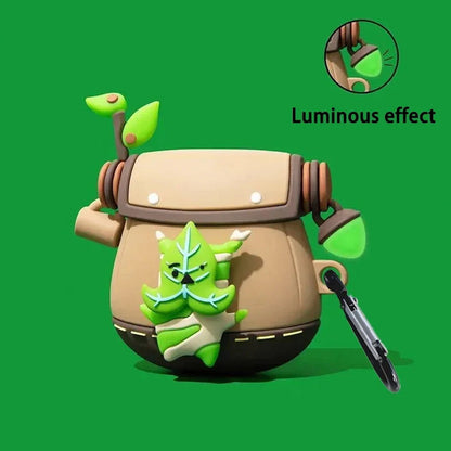 Korok AirPods Case with tree leaves design and luminous effect - ChildAngle