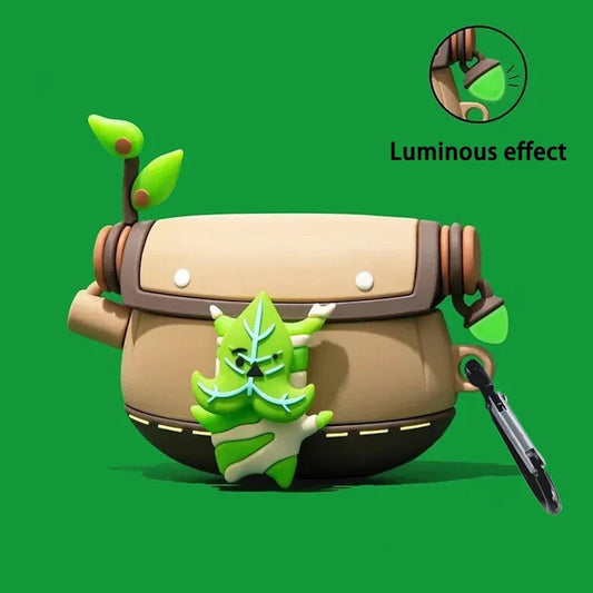 Korok AirPods Case with tree leaves design and luminous effect - ChildAngle